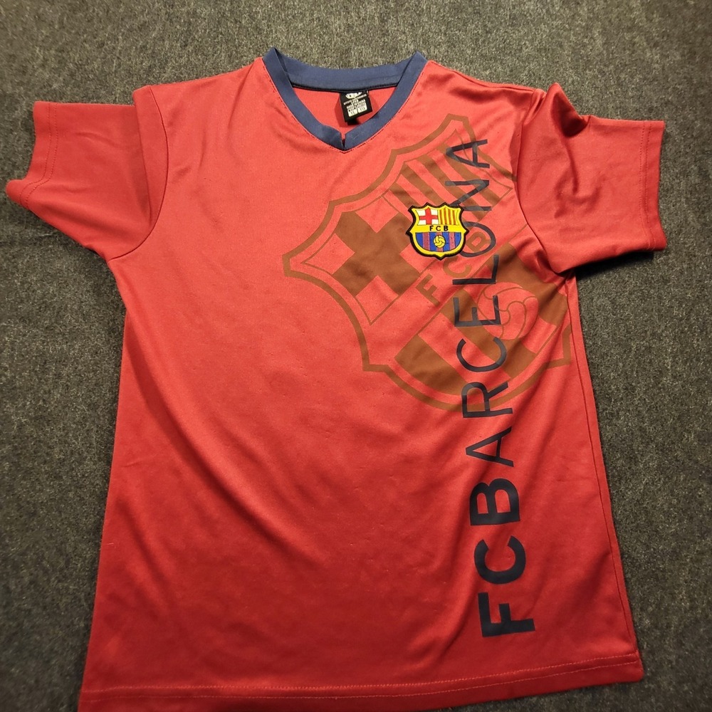 Barcelona Messi Jersey Short Sleeve Red Youth Large  Football Soccer